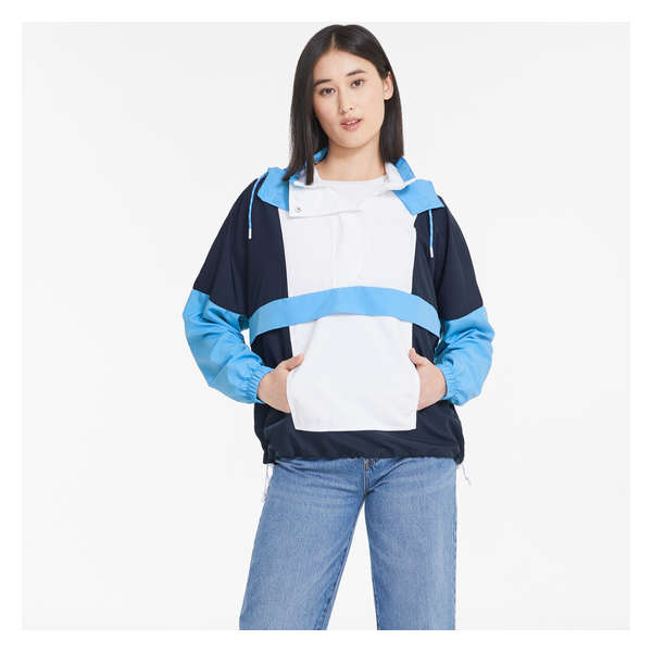 Colour Block Jacket - Blue