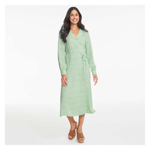 Notch Collar Dress - Light Green