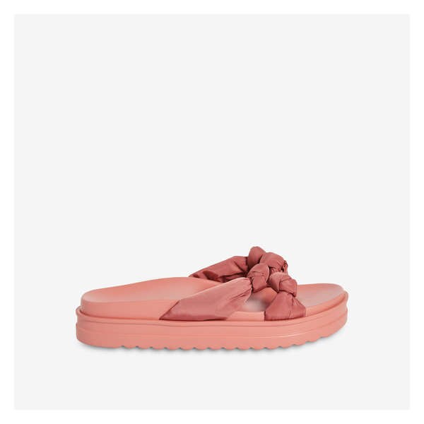 Knot Strap Sandals - Light Brown