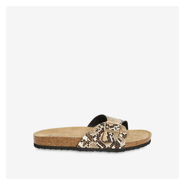 Buckle Strap Sandals - Light Brown
