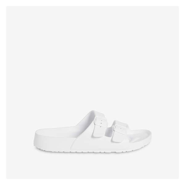 Double-Strap Sandals - White