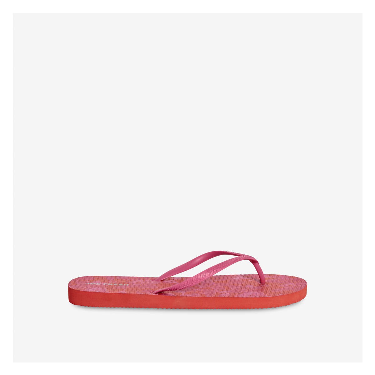 Printed Flip Flops in Orange Mix from Joe Fresh
