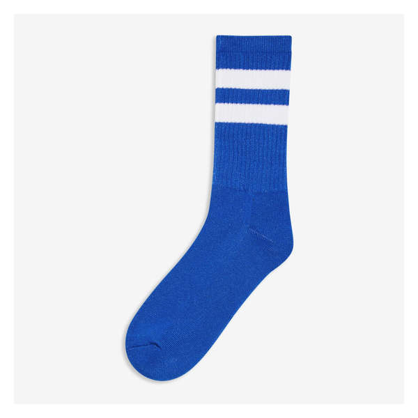 Gender Free Adult Crew Socks, S/M - Blue