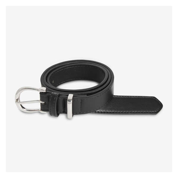 Vegan Leather Belt - Black