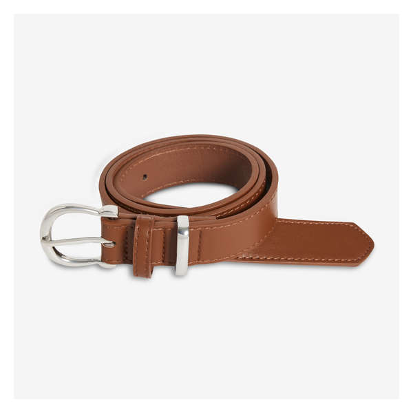Vegan Leather Belt - Brown