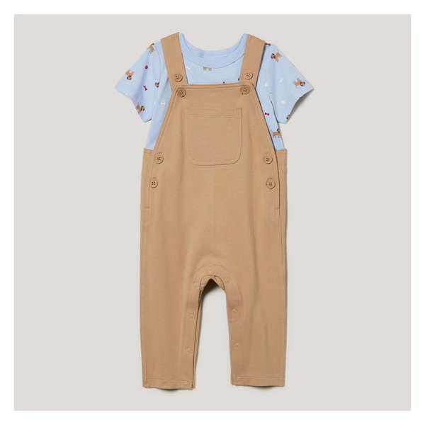Baby Boys' 2 Piece Overall Set - Brown