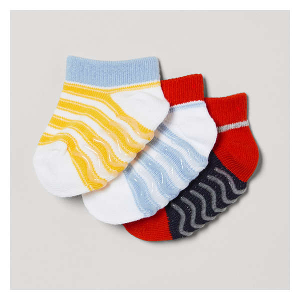 Baby Boys' 3 Pack Low-Cut Socks - Blue