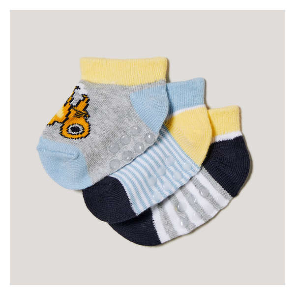 Baby Boys' 3 Pack Low-Cut Socks - Navy