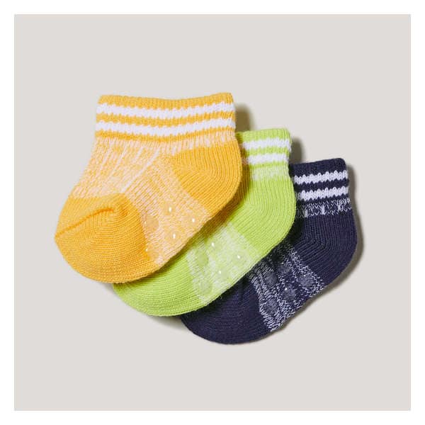 Baby Boys' 3 Pack Low-Cut Socks - Multi