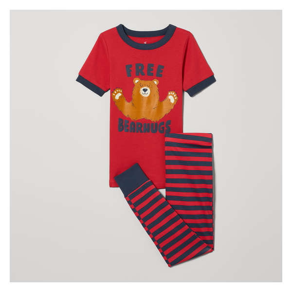 Kid Boys' 2 Piece Pajama Set - Red