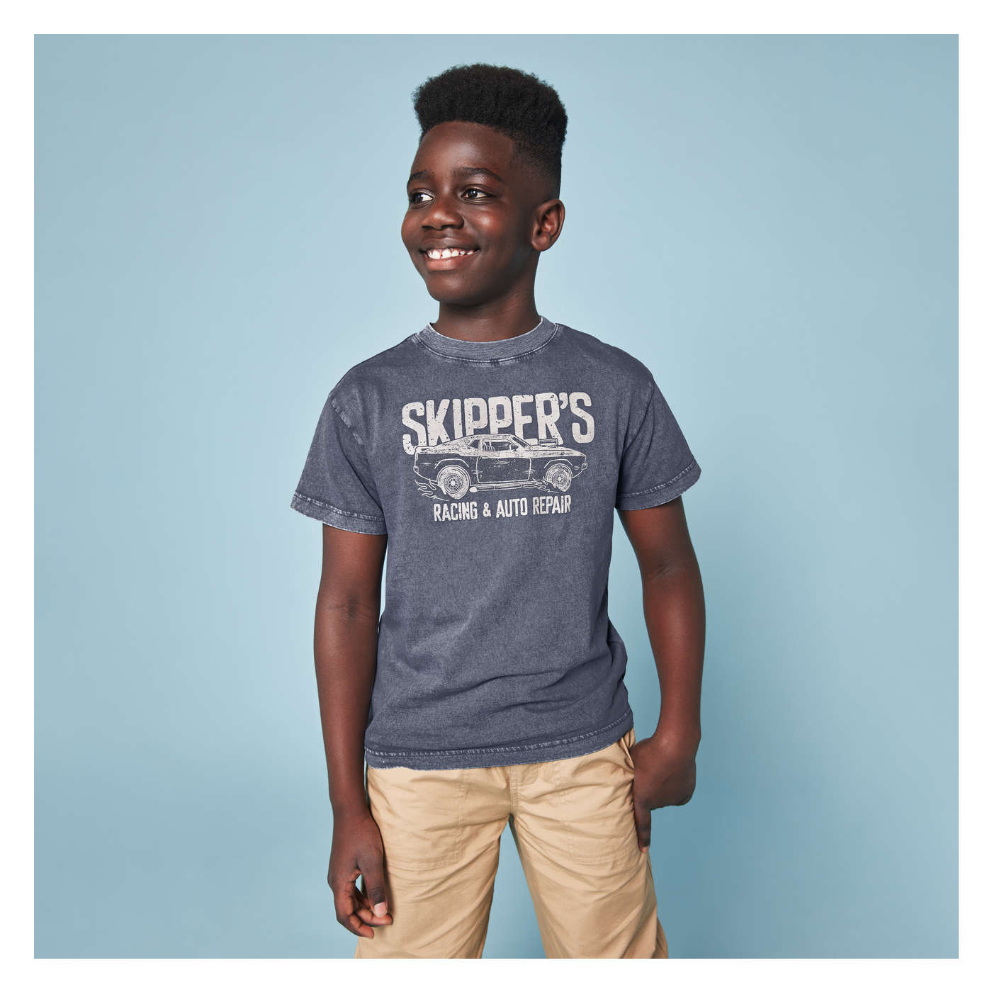 Kid Boys' Graphic T-Shirt in Dark Grey from Joe Fresh