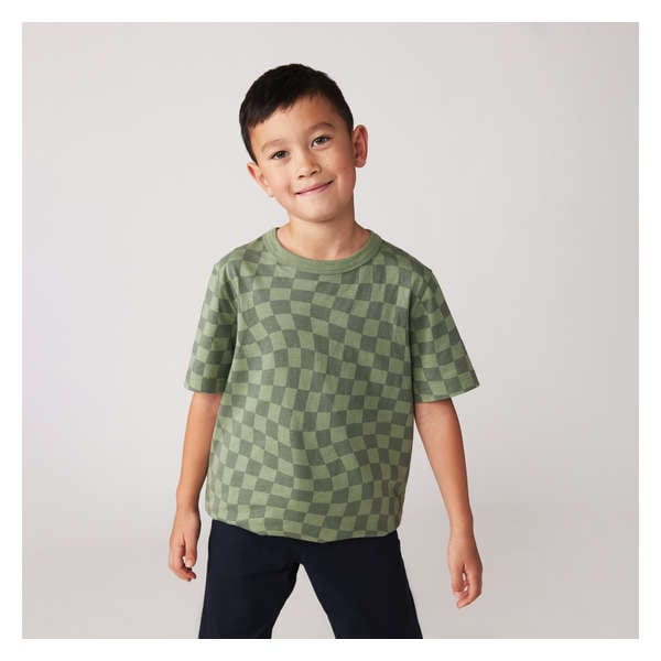 Kid Boys' Printed T-Shirt - Khaki Green