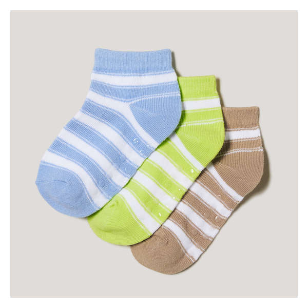 Toddler Boys' 3 Pack Low-Cut Socks - Beige