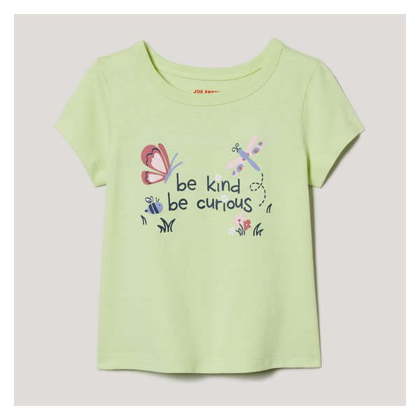 Baby Girls' Graphic T-Shirt - Light Lime Green