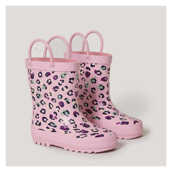 Baby Girls' Leopard Rain Boots - Pink