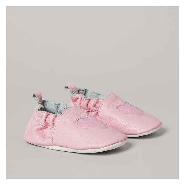 Baby Girls' Heart Footlets - Pink