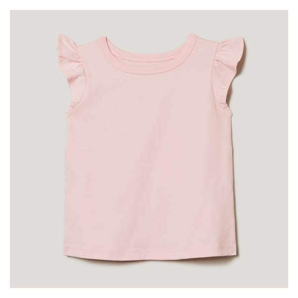 Baby Girls' Flutter Sleeve T-Shirt - Light Pink
