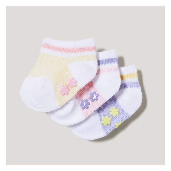Baby Girls' 3 Pack Low-Cut Socks - Light Pink