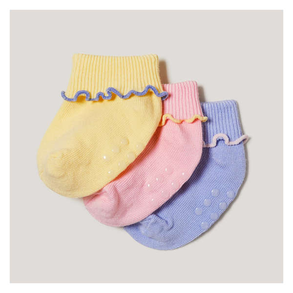 Baby Girls' 3 Pack Low-Cut Socks - Purple