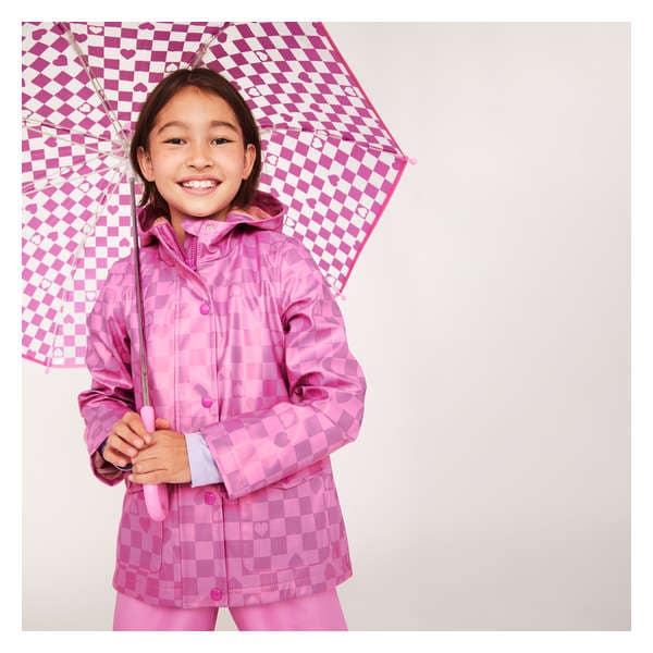 Kid Girls' Raincoat - Dusty Fuchsia