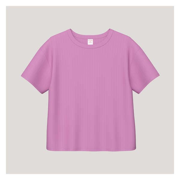 Kid Girls' Rib T-Shirt - Mauve