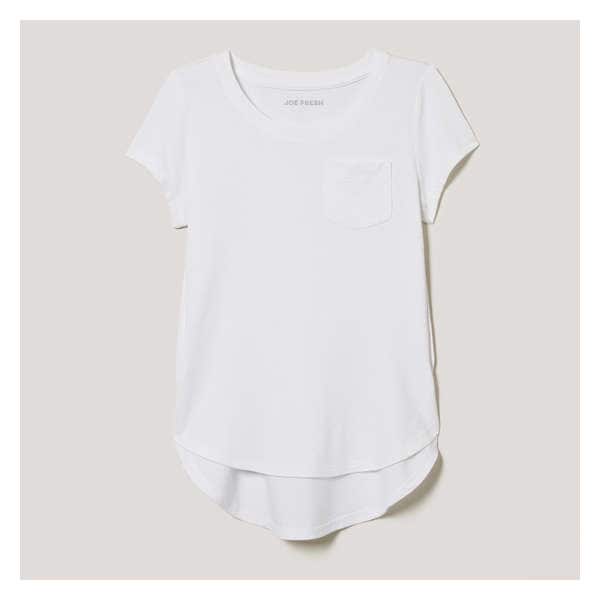 Kid Girls' Pocket T-Shirt - White