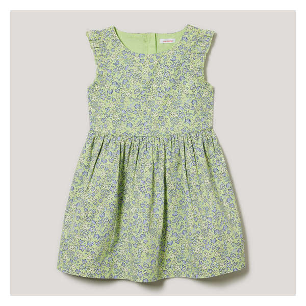 Kid Girls' Flutter Sleeve Dress - Light Lime Green
