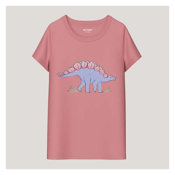 Kid Girls' Graphic T-Shirt - Dusty Rose