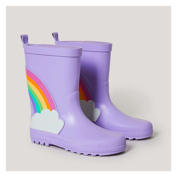 Kid Girls' Rainbow Rain Boots - Purple