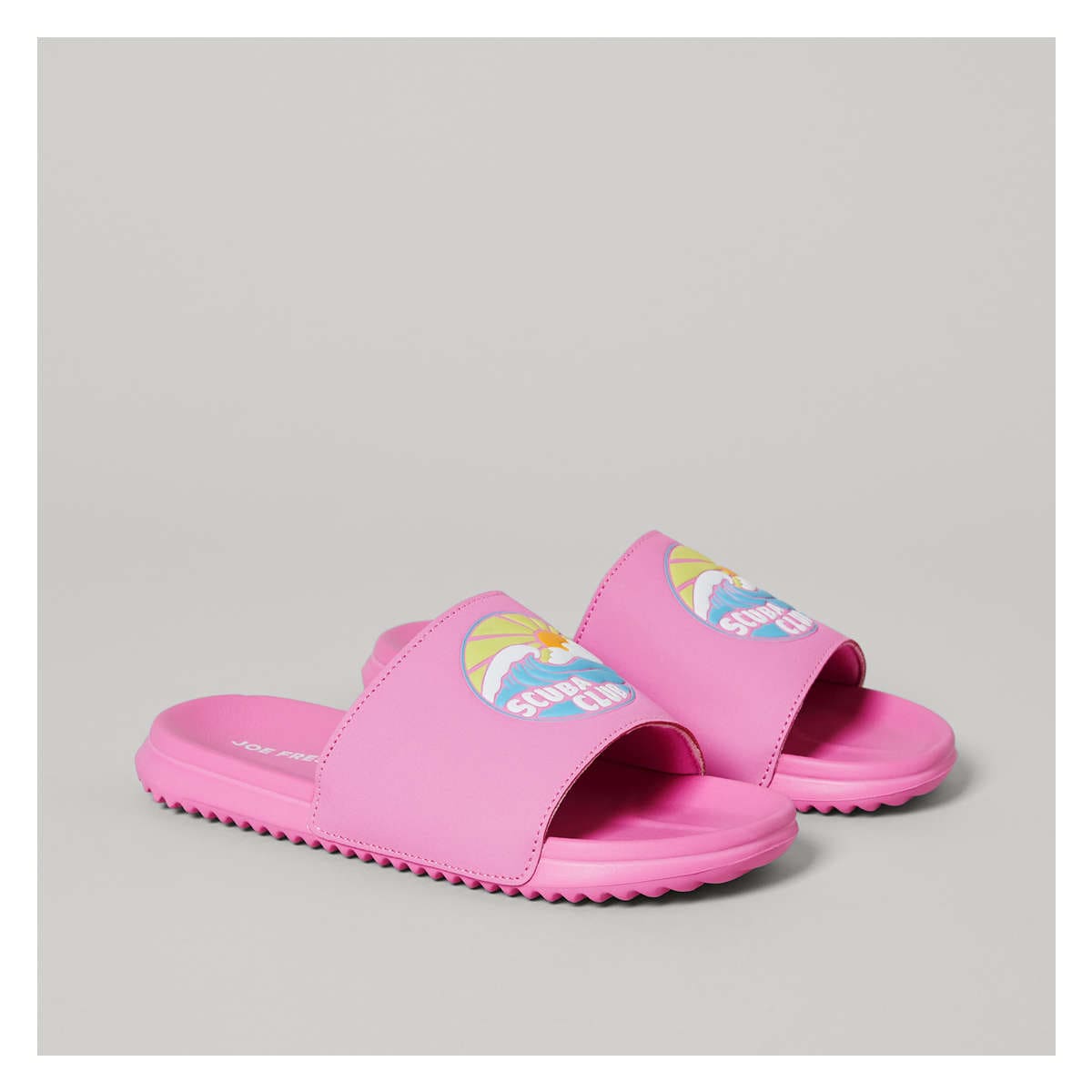 Faux Fur Slippers in Pink from Joe Fresh