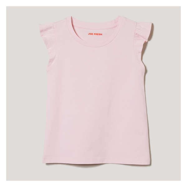 Kid Girls' Flutter Sleeve T-Shirt - Light Pink