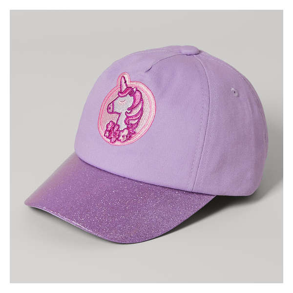 Toddler Girls' Embroidered Baseball Cap - Purple