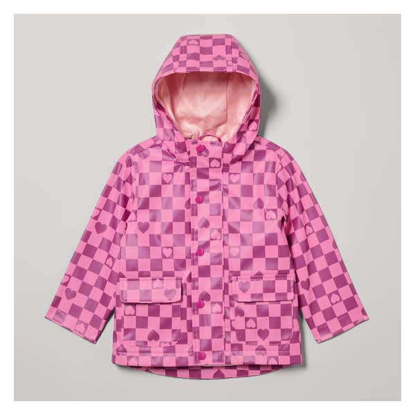 Toddler Girls' Raincoat - Dusty Fuchsia