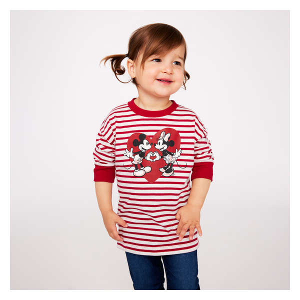 Toddler Disney Mickey and Minnie Long Sleeve - Red