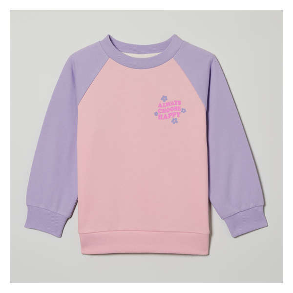 Toddler Girls' Colour Block Popover - Light Pink