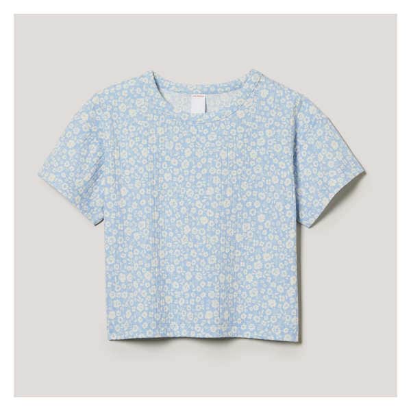 Toddler Girls' Rib T-Shirt - Light Blue