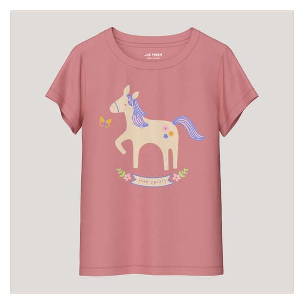 Toddler Girls' Graphic T-Shirt - Dusty Rose