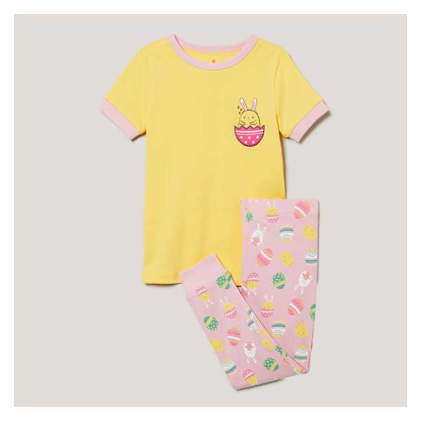 Gender-Free Toddler 2 Piece Sleep Set - Bright Yellow
