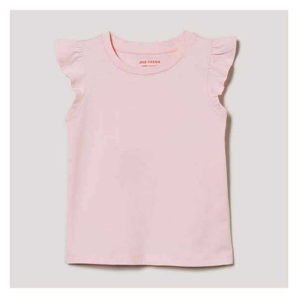 Toddler Girls' Flutter Sleeve T-Shirt - Light Pink