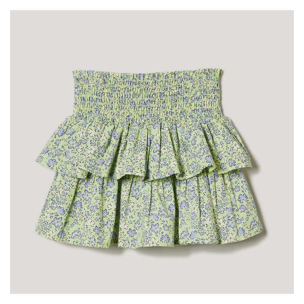 Toddler Girls' Tiered Skirt - Light Lime Green