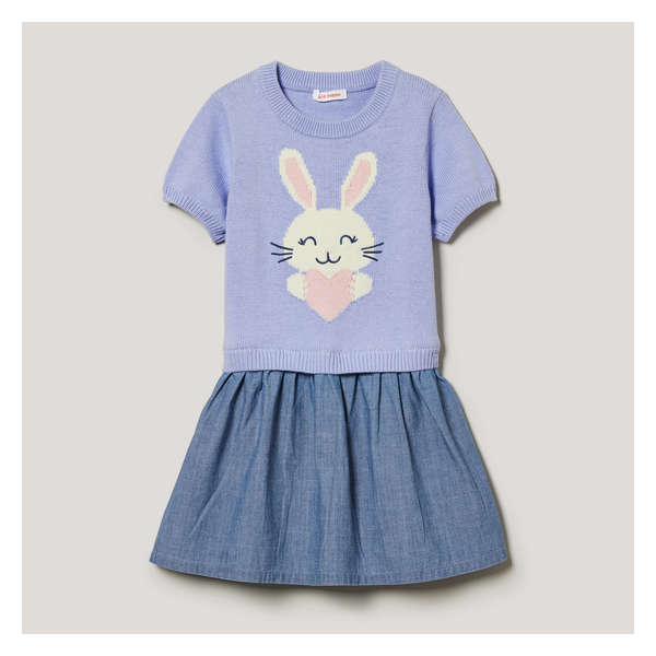 Toddler Girls' Sweater Top Dress - Lavender