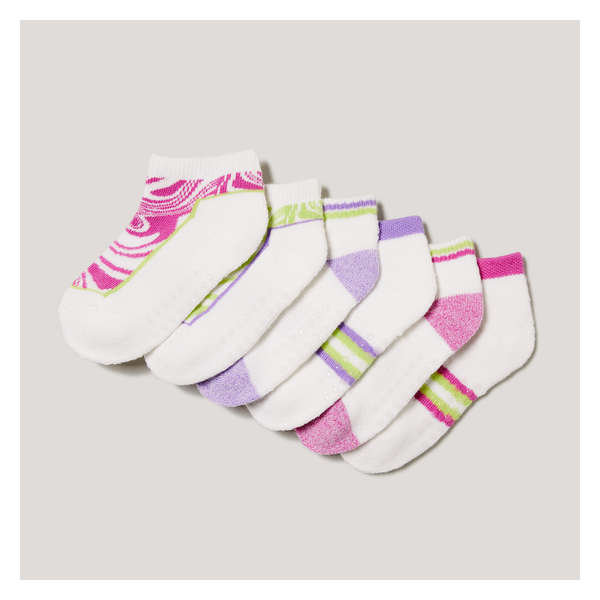 Toddler Girls' 6 Pack Low-Cut Socks - White