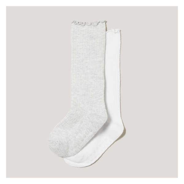 Toddler Girls' 2 Pack Knee-High Socks - White