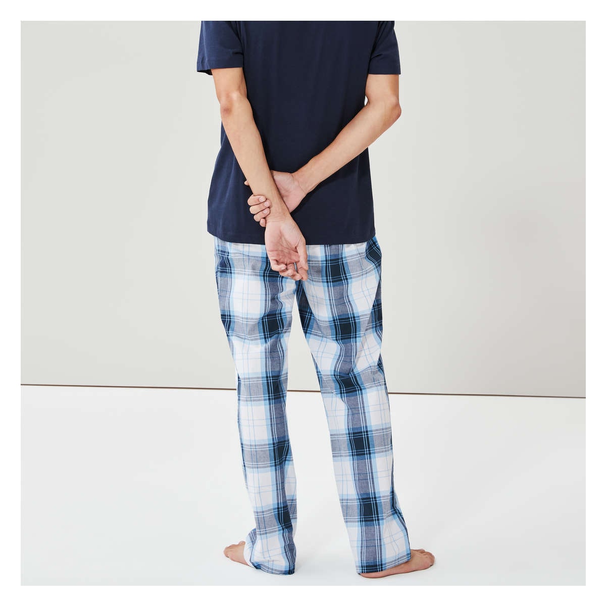 Men's Cotton Pajama Pant in Dark Blue from Joe Fresh
