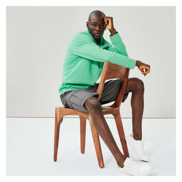 Men's Quarter-Zip Pullover - Light Green