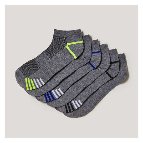 Men's 6 Pack Low-Cut Socks - Grey