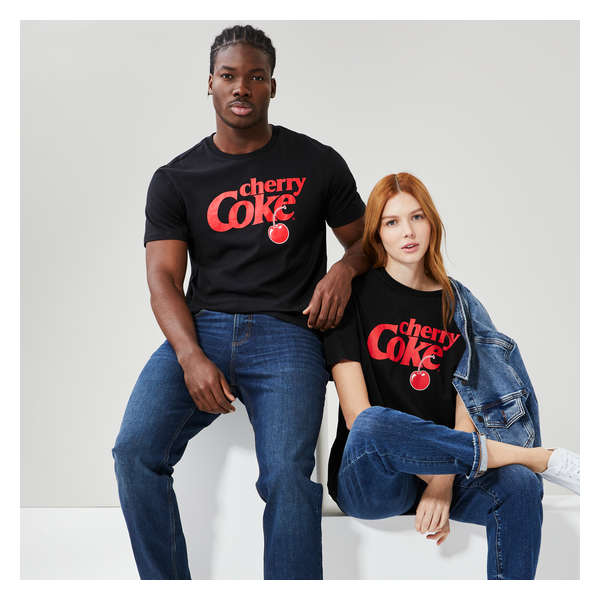Gender-Free Adult Cherry Coke T-Shirt - Black