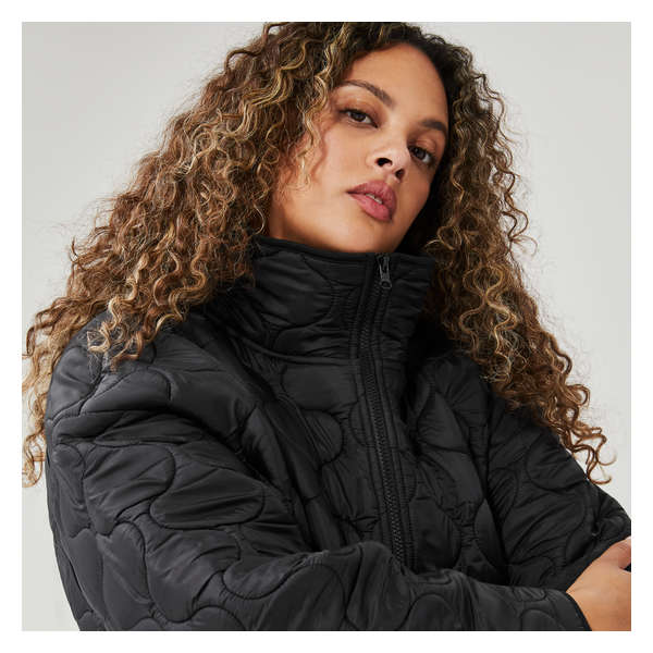 Women+ Quilted Jacket - Black
