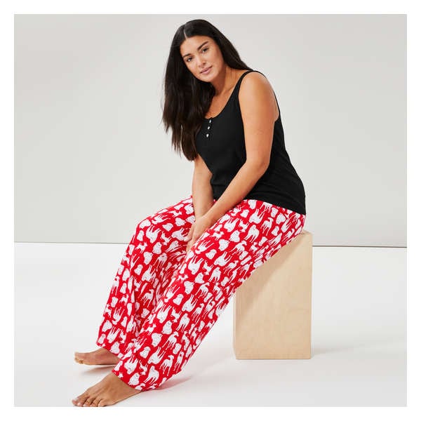 Women+ Cotton Pajama Pant - Red