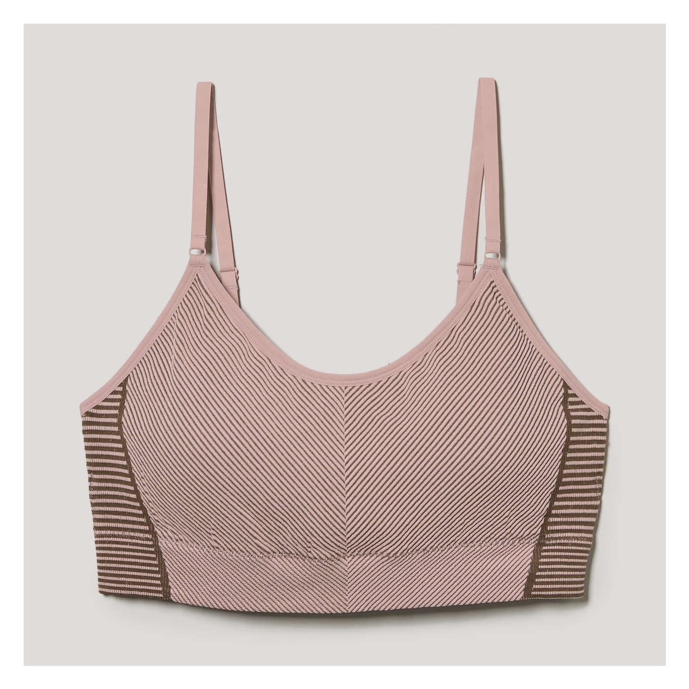 Sports bra for girl in peach pink - Pocket Micro